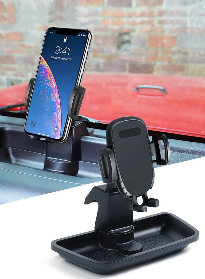 Savadicar Dash Phone Mount, Easy Clamp Smart Cell Phone Holder Compatible with 2011 2012 2013 2014 2015 2016 2017 2018 Jeep Wrangler JK JKU, Interior Accessories, Black - Image 1